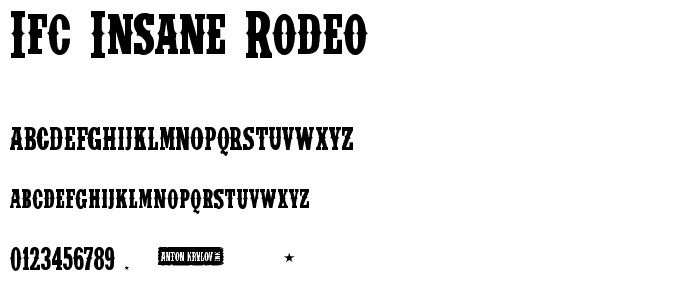 IFC INSANE RODEO font