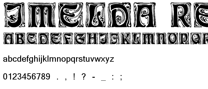 IMELDA Regular font