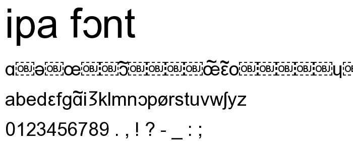 IPA Font font