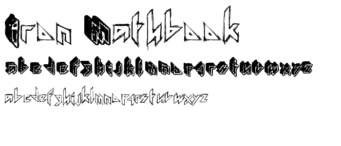 IRON MATHBOOK font