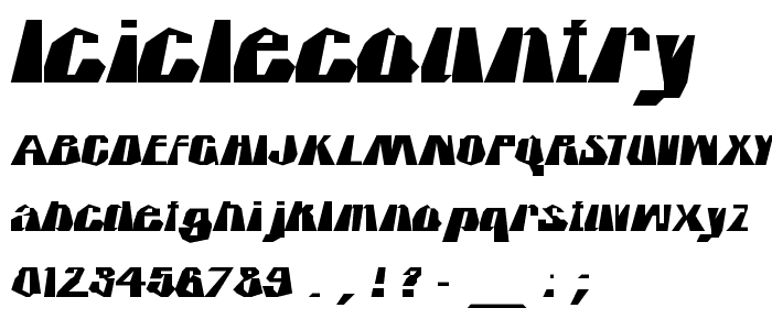 IcicleCountry font