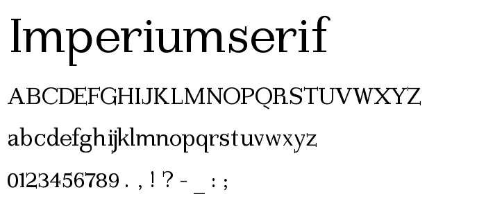 ImperiumSerif font