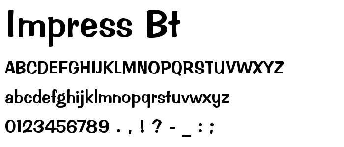 Impress BT font