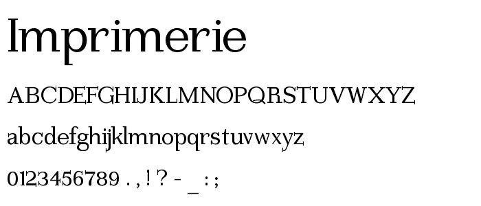 Imprimerie font