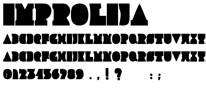 Improlija font