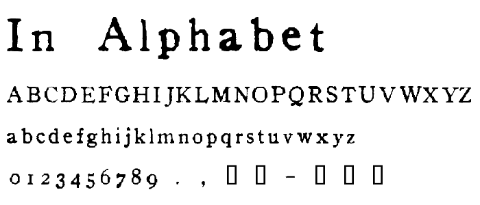 In_alphabet font