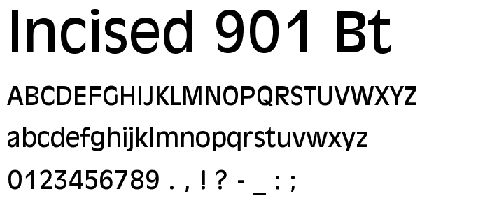 Incised 901 BT font