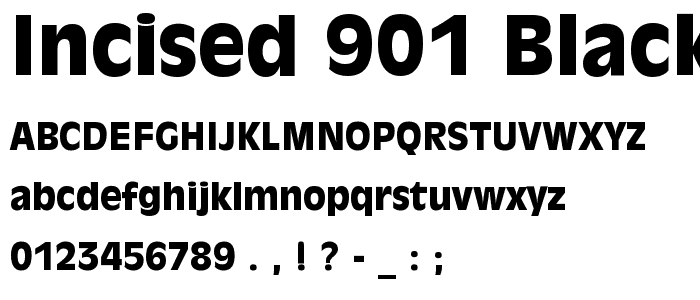 Incised 901 Black BT font