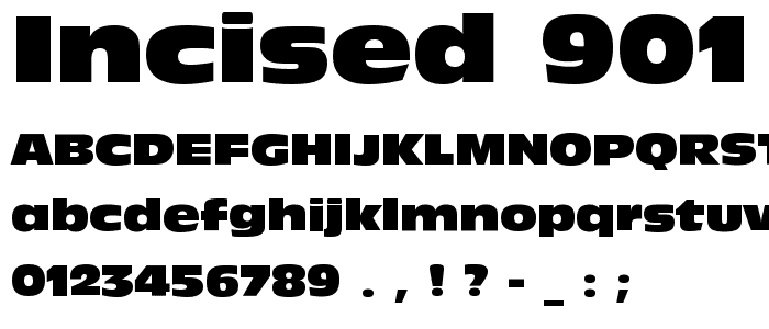 Incised 901 Nord BT font