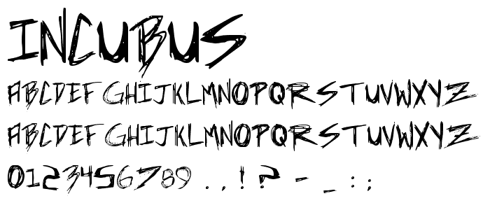 Incubus font