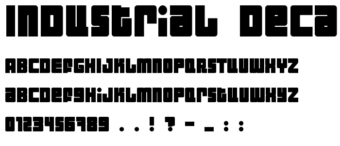 Industrial Decapitalist Bold font