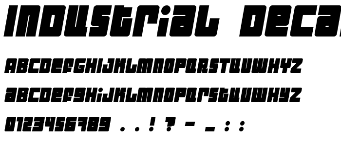 Industrial Decapitalist BoldItalic font