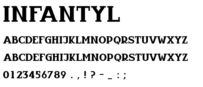 Infantyl font