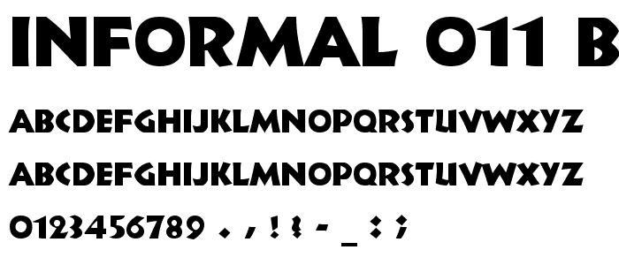 Informal 011 BT font