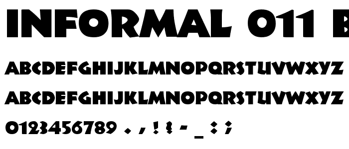 Informal 011 Black BT font