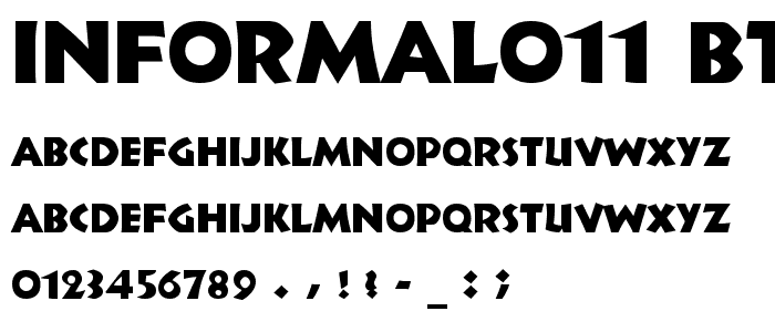 Informal011 BT Roman font