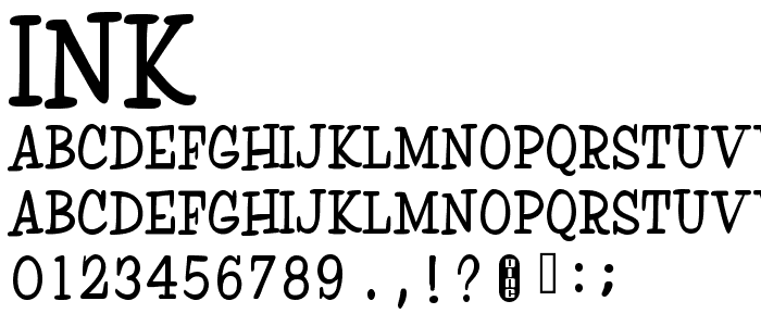 Ink font