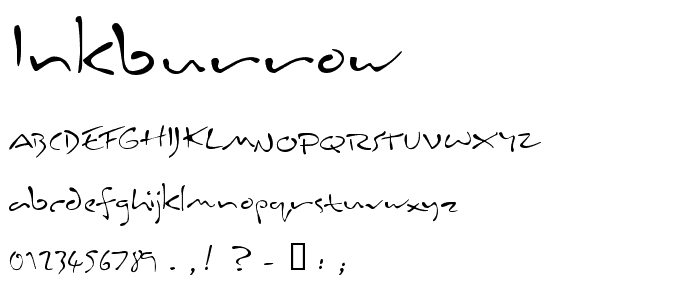 Inkburrow font