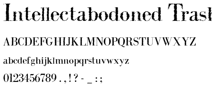 IntellectaBodoned Trash font