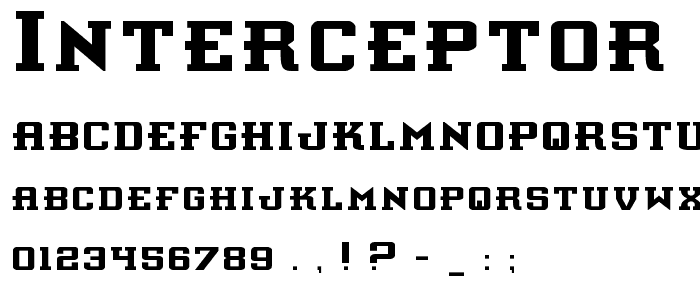 Interceptor font