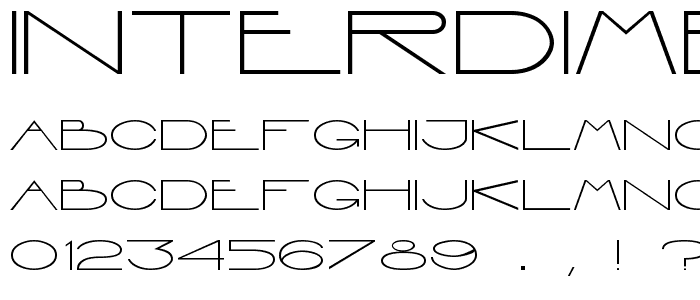 Interdimensional font