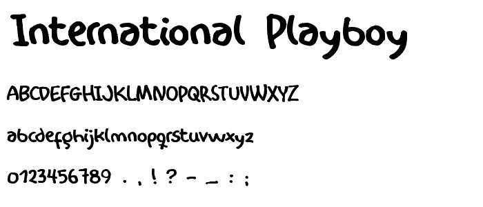 International Playboy font