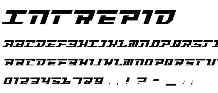 Intrepid font