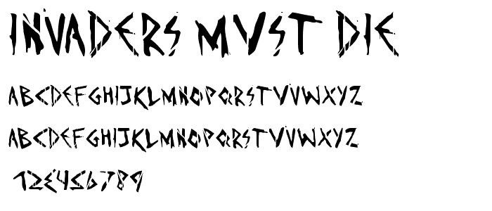 Invaders must die font