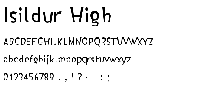 Isildur High font