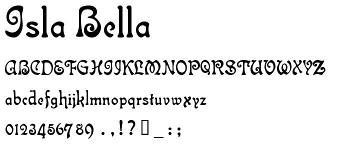 Isla Bella font