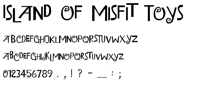 Island of Misfit Toys font