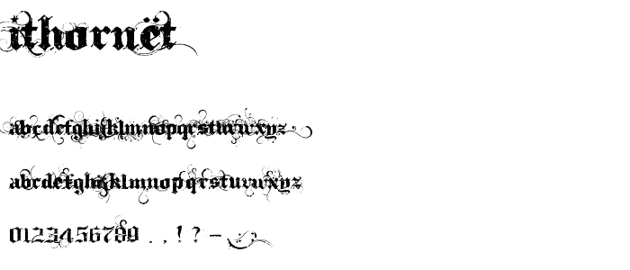 Ithornët font