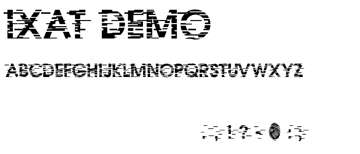 Ixat Demo font