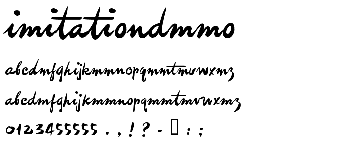 imitationDemo font