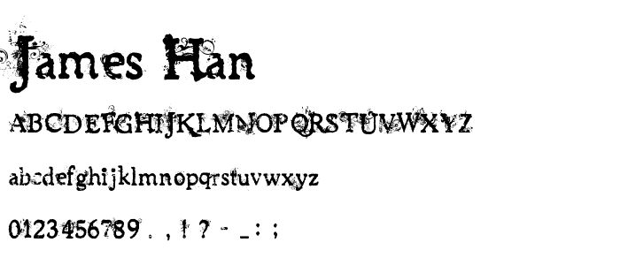 JAMES HAN font