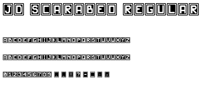 JD Scarabeo Regular font