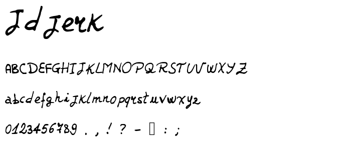 JDJerk font