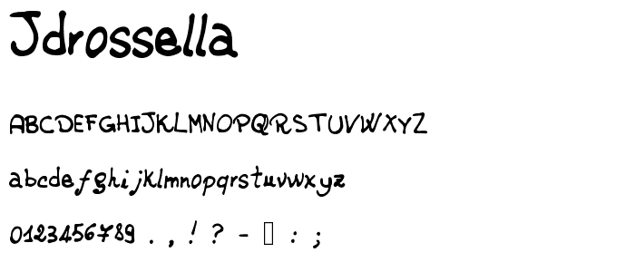 JDRossella font