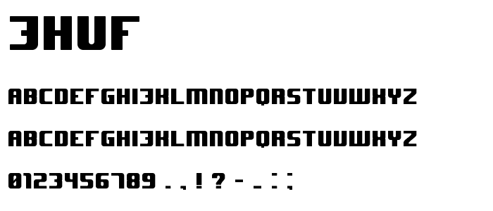 JHUF font