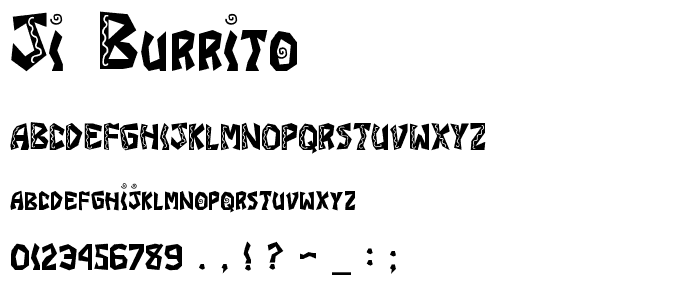 JI Burrito font