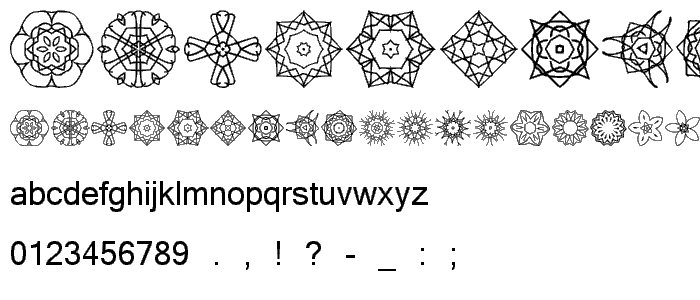 JI Kaleidoscope Bats 2 font