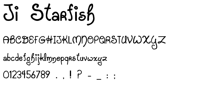 JI Starfish font