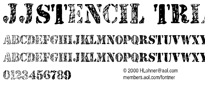 JJStencil Trial Version font