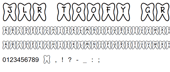 JLR Toofy Grin font