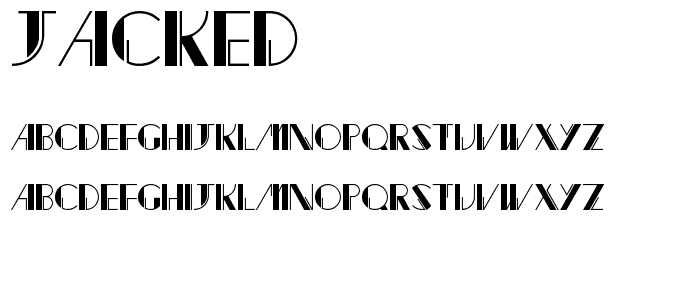 Jacked font