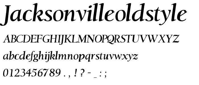 JacksonvilleOldStyle font