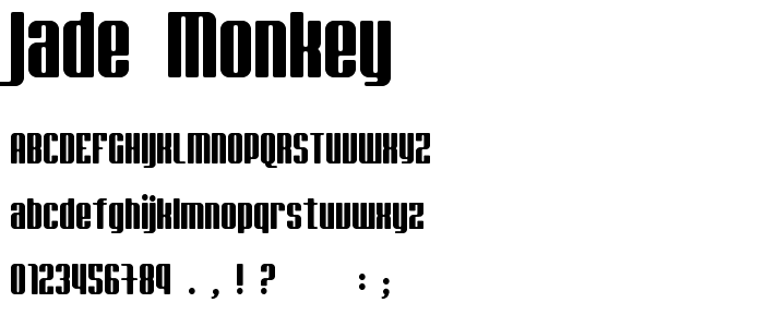 Jade Monkey font