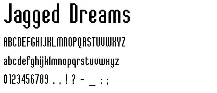 Jagged Dreams font