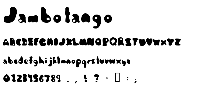 Jambotango font