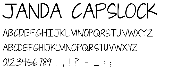 Janda Capslock font